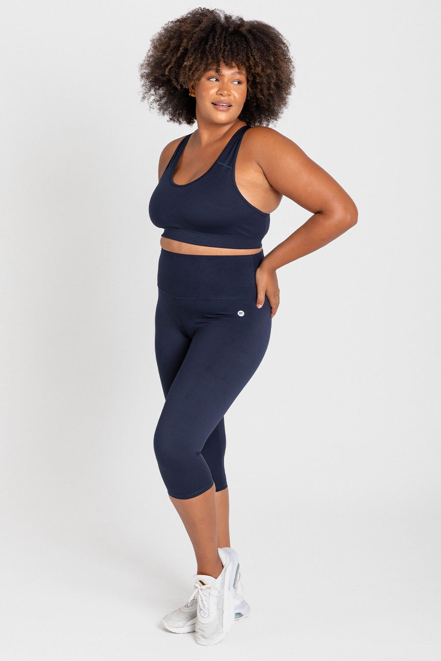 Essential 3/4 Length Tights - Midnight Blue, Legging, Active Truth