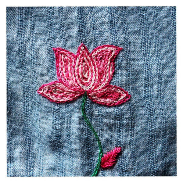 Hand embroidered details
