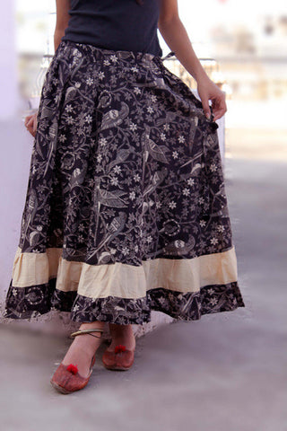 Kalamkari flare skirt