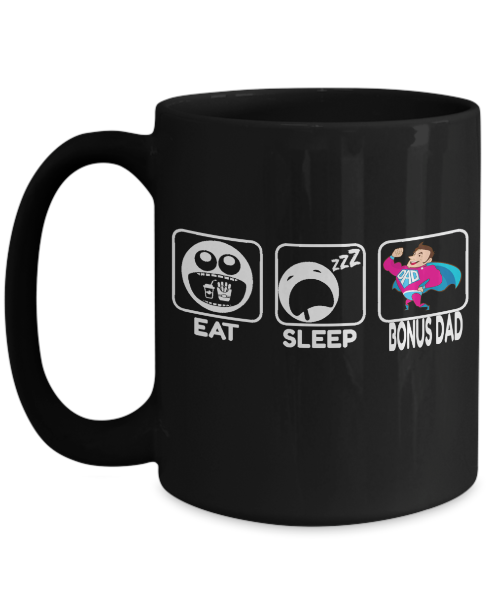 Eat Sleep Bonus Dad Step Dad Ts For Christmas Step