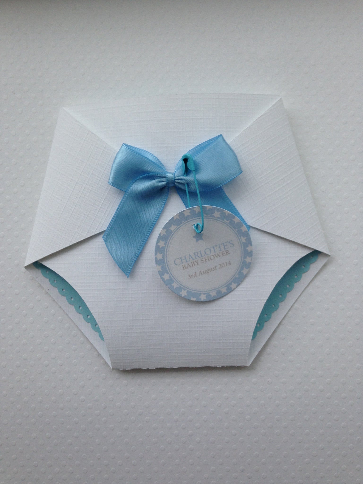 diaper invitation card