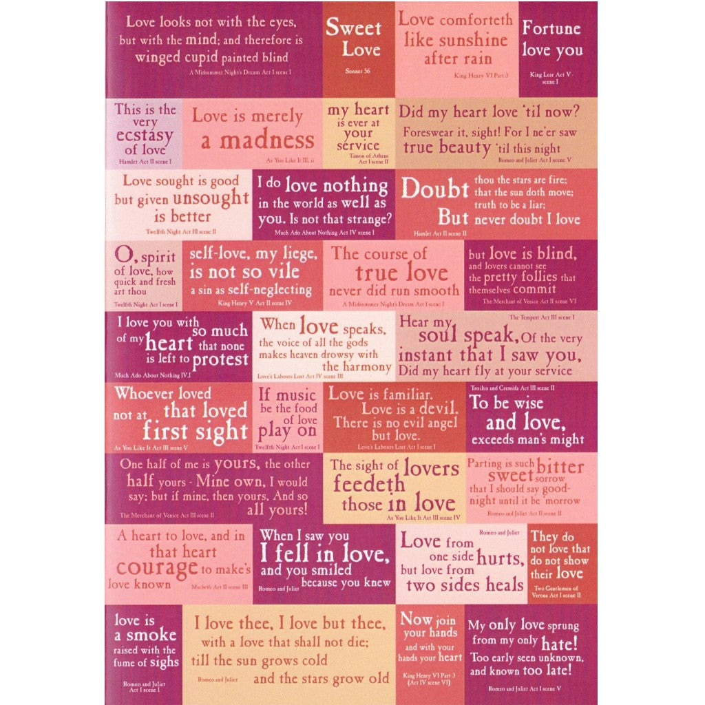 A6 Lined Exercise Book Shakespeares Love The Little Bookish Gift Co