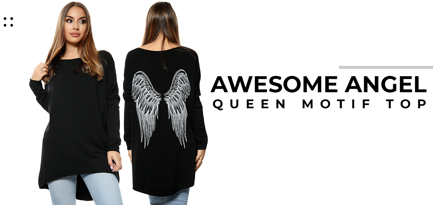 Awesome Angel Queen Motif Top