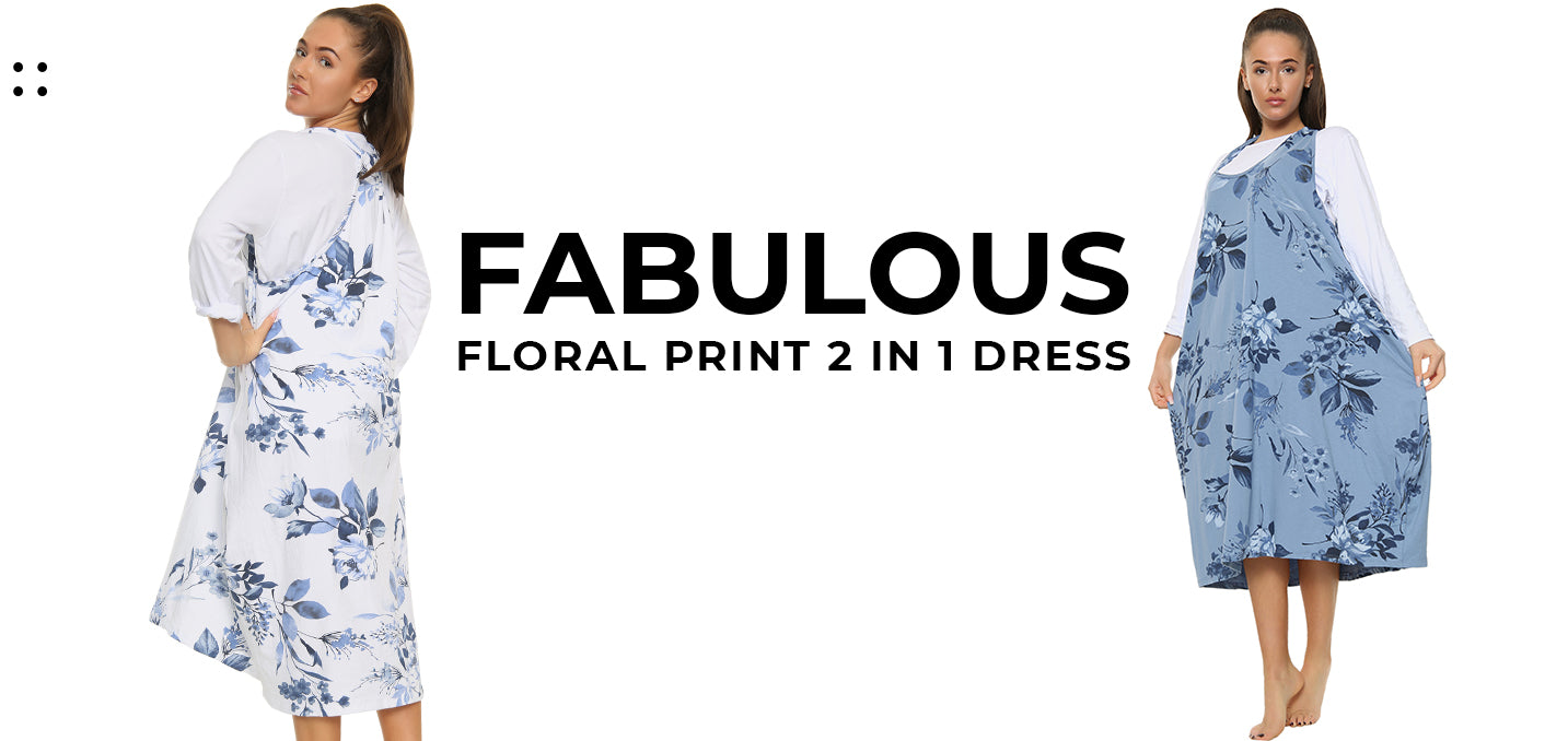 Fabulous Floral Print 2 In 1 Dress