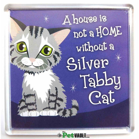 Silver Tabby Cat Gift Magnet