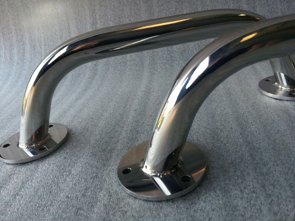 A Pair Of Stainless Steel Grab Rails 220mm Marine Grade 316 Boat Hand Southern Marine Products 3131