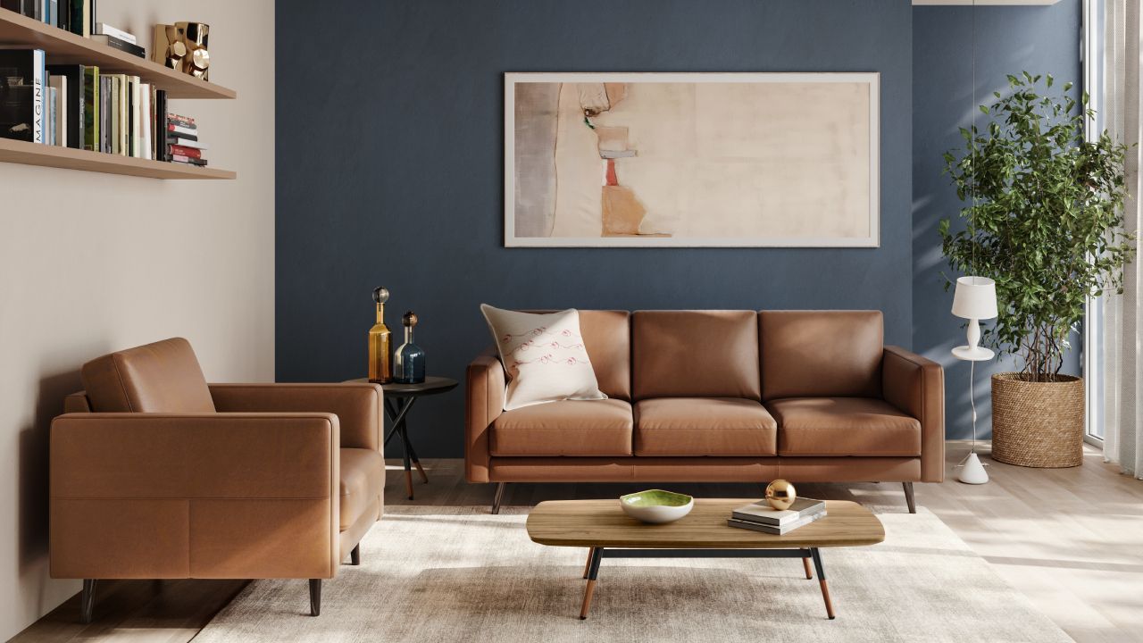 Natuzzi Destrezza Leather Sofa