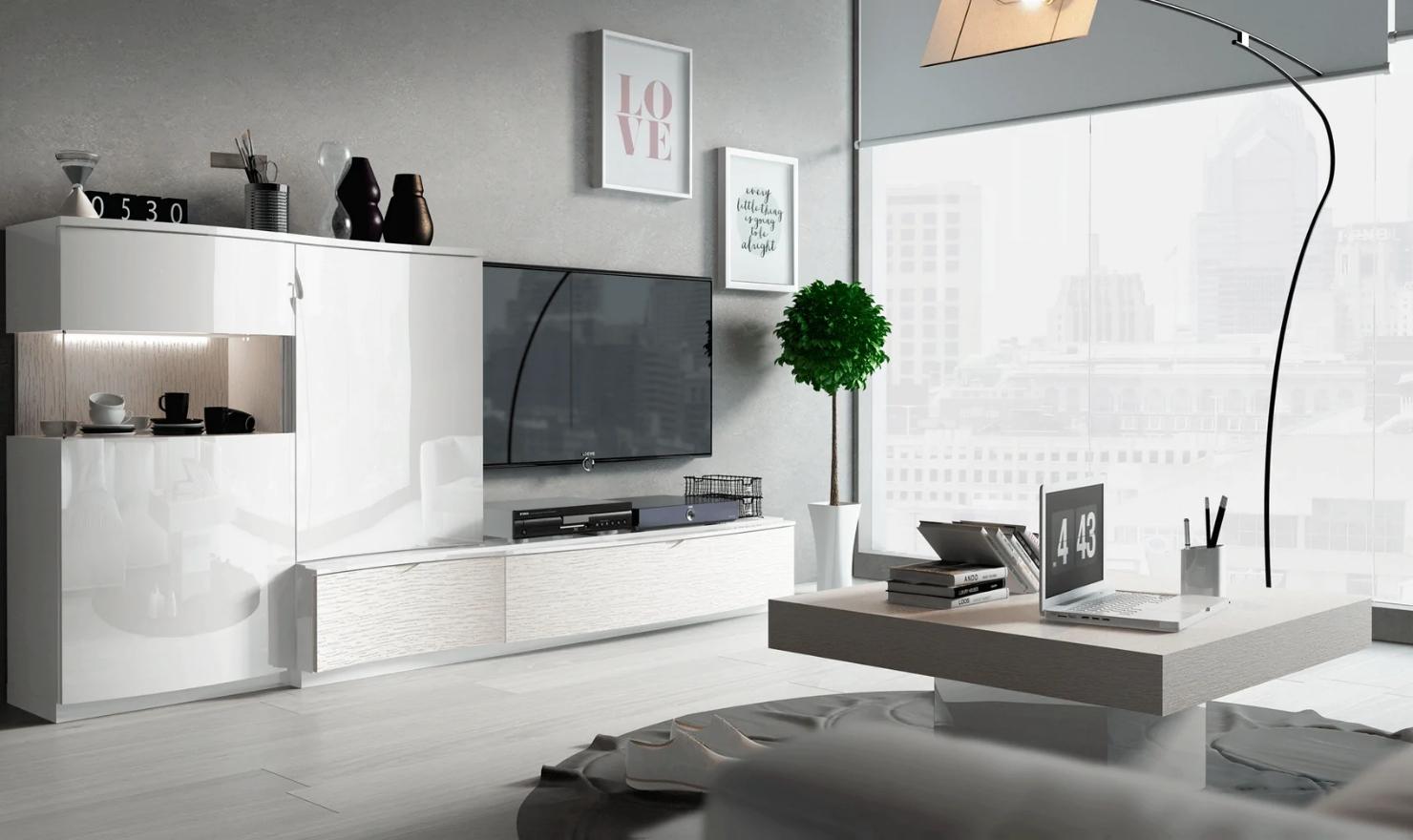 A TV stand or entertainment center