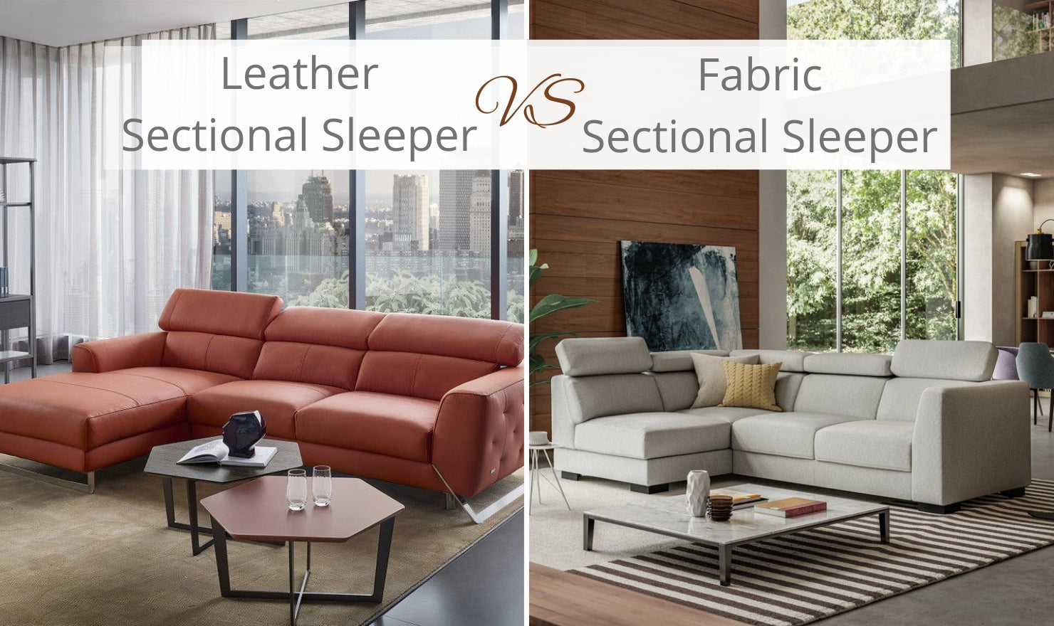 Leather Vs. Fabric Sectional Sleeper Sofa