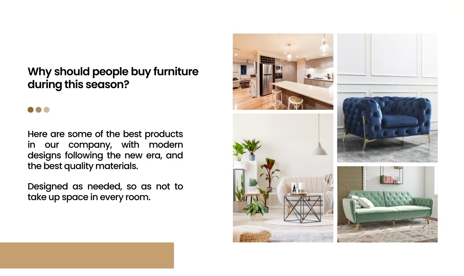 Why should people buy furniture during this season