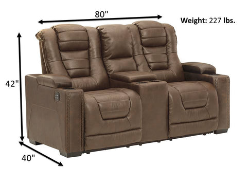 Owner's Box Power-Reclining Loveseat with Adjustable Headrest