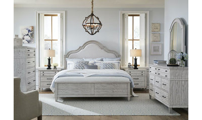 Complete Upholstered Panel Bed, Queen 5/0-Jennifer Furniture