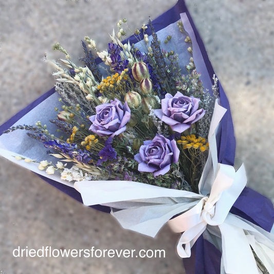 Purple wildflower Bouquet DIY Bundle - Dried Flowers Forever