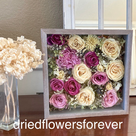 Dried Flower Shadowbox Framing — Glasshouse Collection- Preserved Flower  and Resin Art