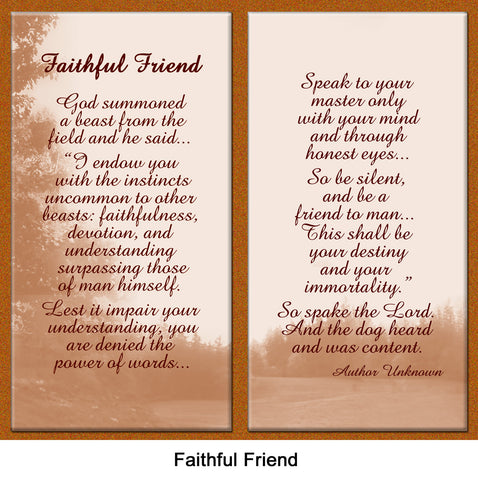 Faithful Friend pet loss poem