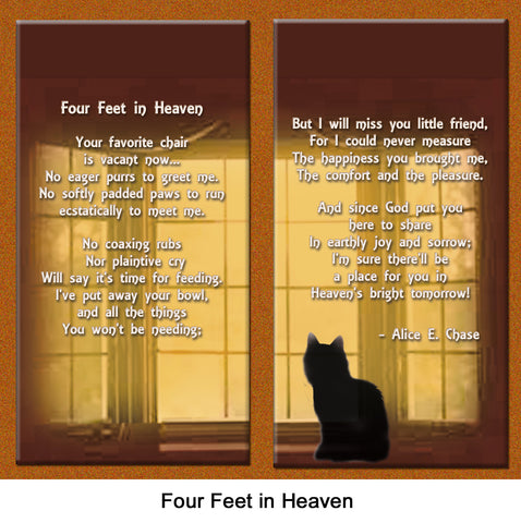 Four Feet in Heaven Cat Loss Poem