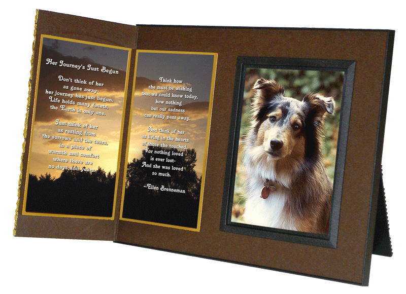 "Her Journey's Just Begun"  Pet Loss Sympathy Picture Frame Gift and Memorial - Healing the Heart product image