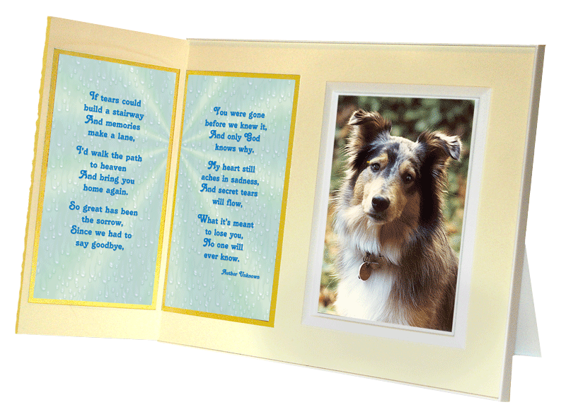 "If Tears Could Build a Stairway"  Pet Loss Sympathy Picture Frame Gift and Memorial - Healing the Heart product image