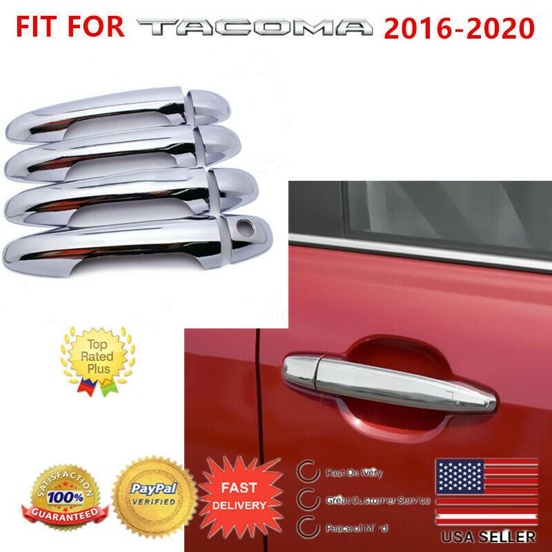 Fit 2010-2021 Toyota 4Runner Door Handle Covers Trim ABS Carbon
