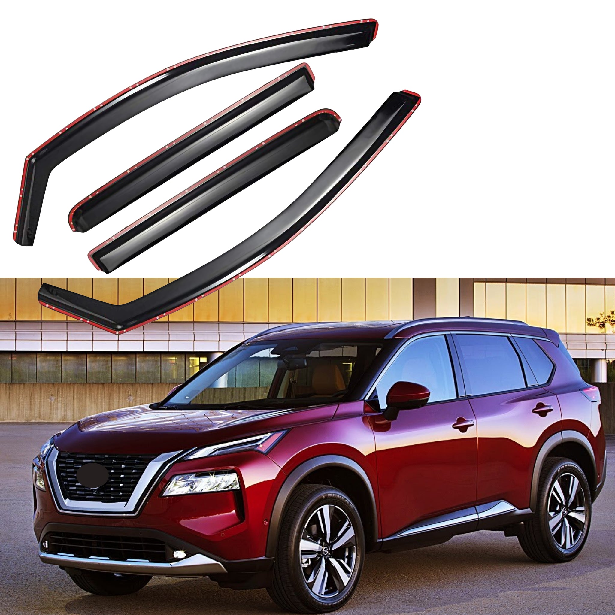 Fit 20212024 Nissan Rogue InChannel Vent Window Visors Wind Guards