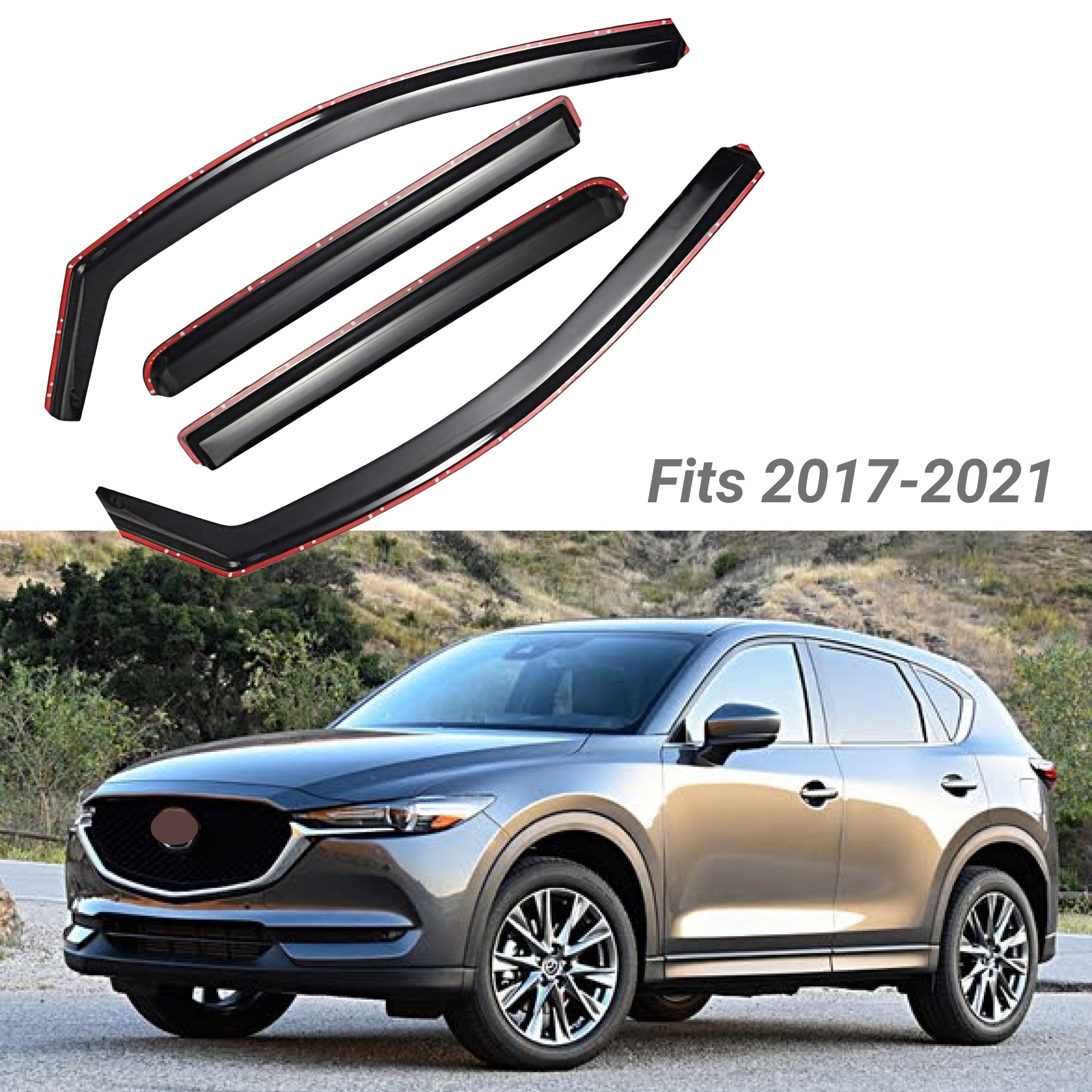 Fit 2020-2022 Mazda CX30 In-Channel Vent Window Visors Rain Sun