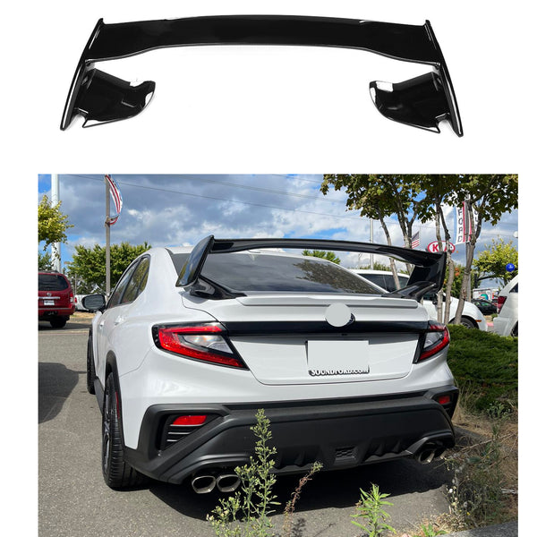For 2022 2023 Subaru WRX Gloss Black Rear Trunk Spoiler Wing SuperAutoUSA