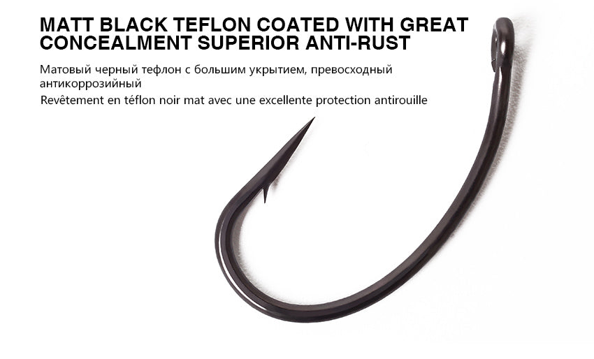 Camo Brown Curve Shank T ,Teflon Coated Carp Hooks,Various sizes and QTY