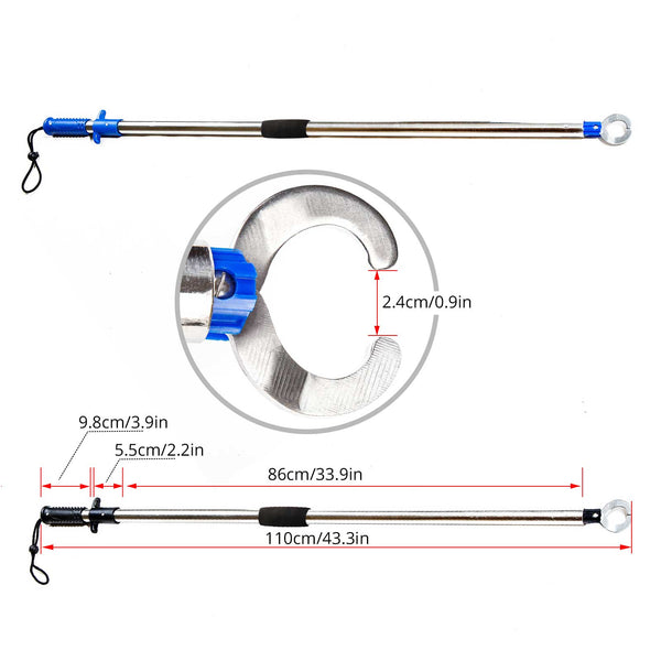 80cm/31.5in Fish Lip Gripper Fishing Grabber for Big Game and Sharp Sp –  Fairiland Outdoor Technology