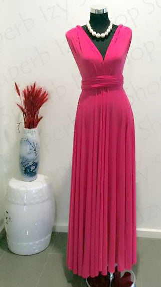 fuchsia pink infinity dress