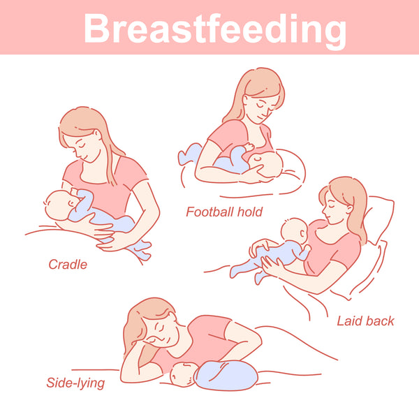 Different breastfeeding holds