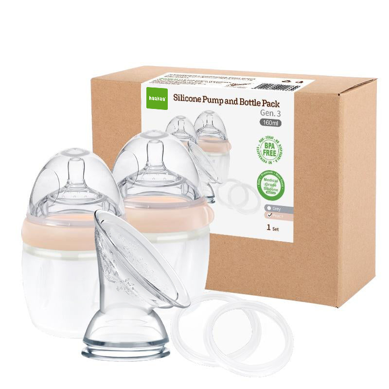 Haakaa 3 oz. Generation 3 Silicone Bottle Cover Clear