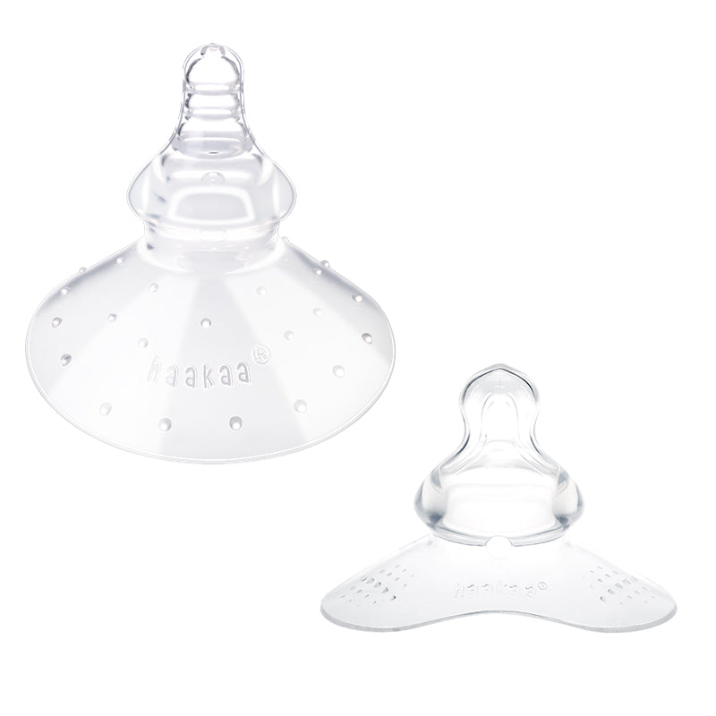 haakaa Nipple Shields 18mm for Newborn Breastfeeding with Latch  Difficulties or Flat or Inverted Nipples, Breast Shields Extra-Thin &  Extremely Soft