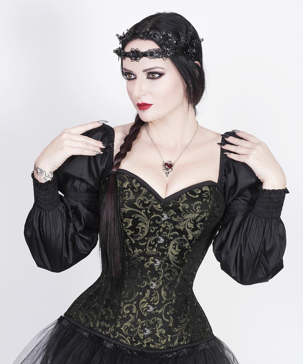 Roswell Victorian Inspired Brown Corset Dress with Bolero