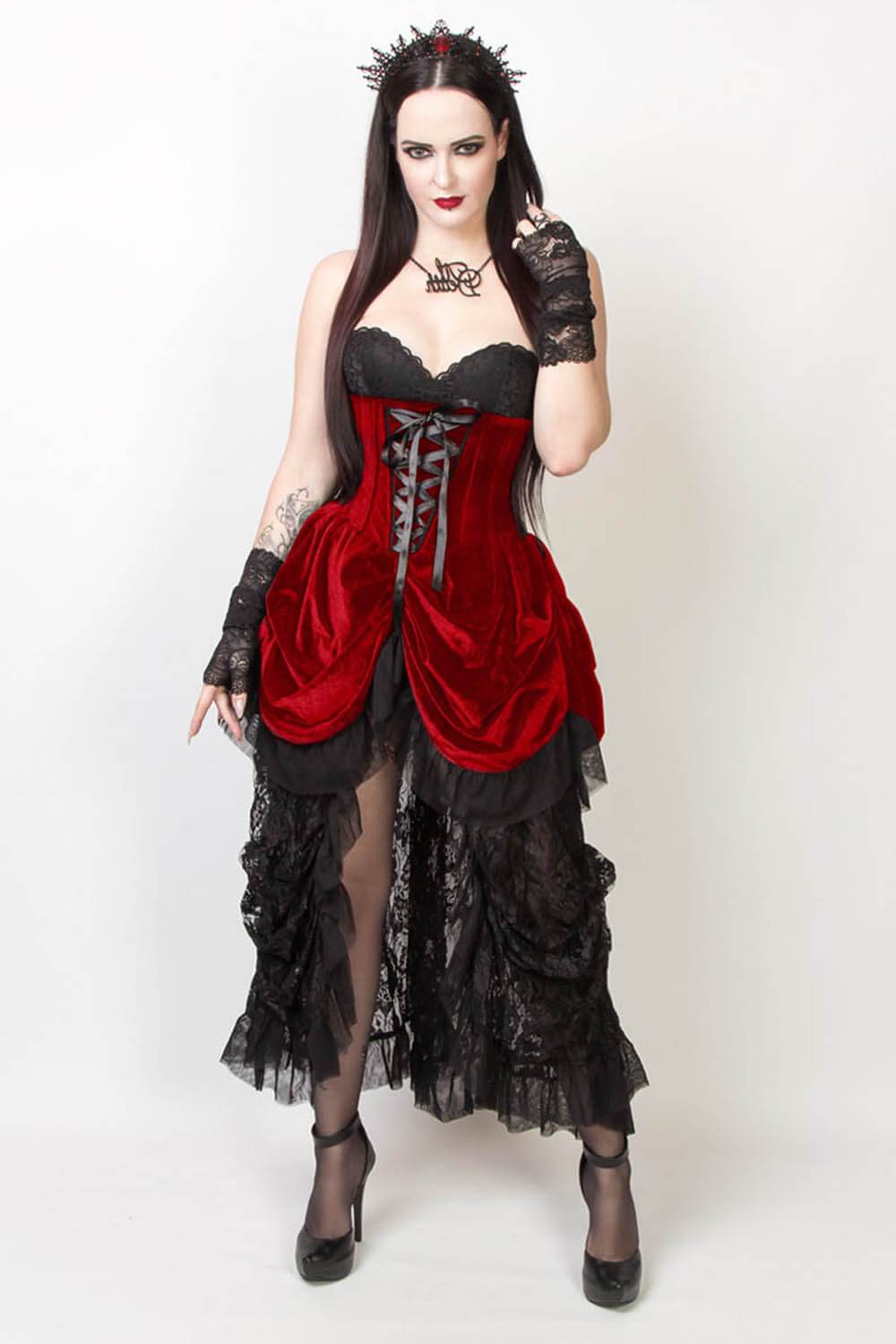 open bust corset dress