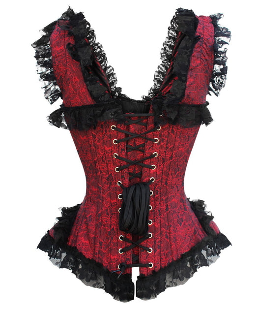 SOLD OUT - Dottie Victorian Inspired Overbust Brocade Corset