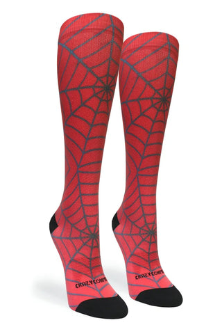 spider design compression socks