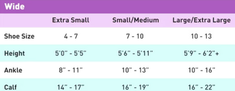 compression socks extra wide calf measurement