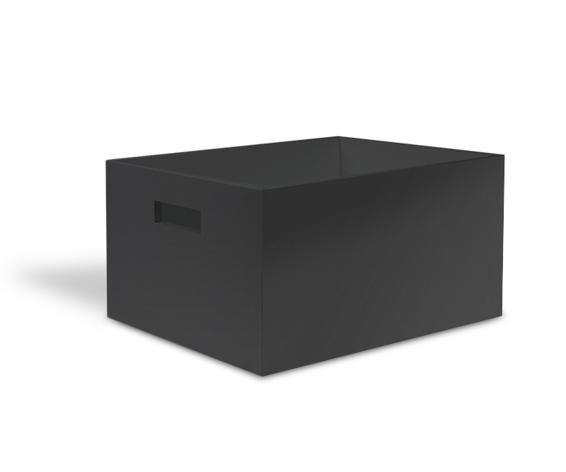 Black Storage Box with Lid – Madovar Packaging LLC