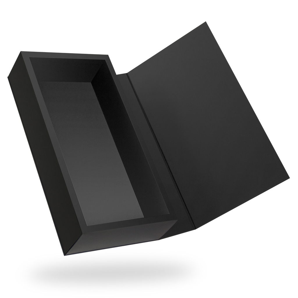 Black Rectangular Magnetic Box - open