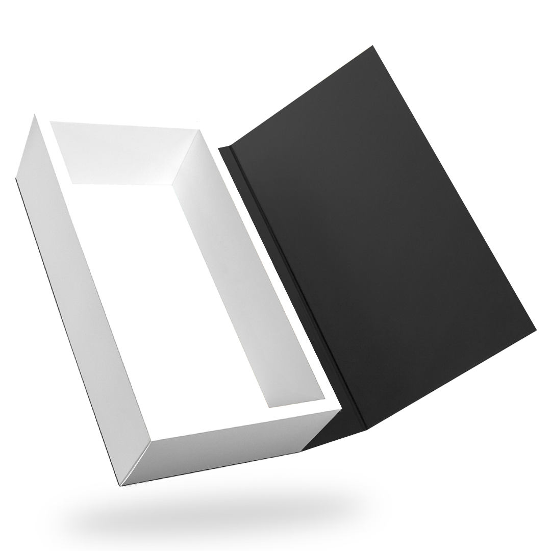 Download Black outside, White inside Rectangular Magnetic Box | Shop Custom-Made Luxury Rigid Gift Boxes