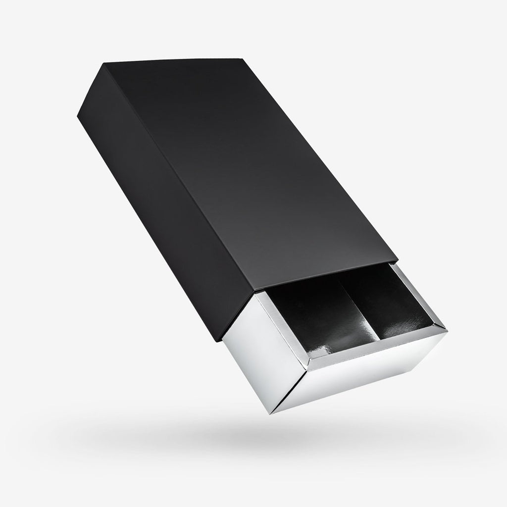 White outside, Silver inside Rectangular Magnetic Box – Madovar Packaging  LLC