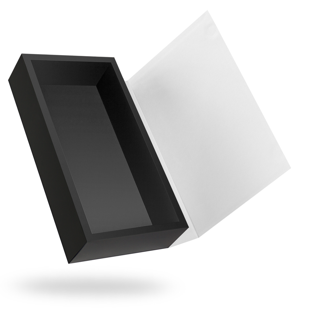 White outside, Silver inside Rectangular Magnetic Box – Madovar Packaging  LLC