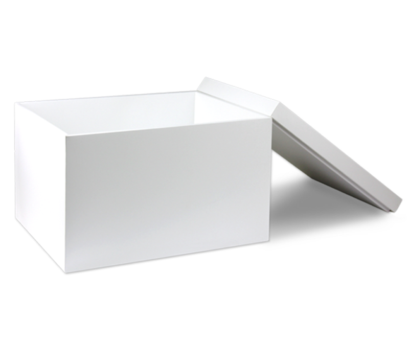 White Storage Box with Lid | Shop Custom-Made Luxury Rigid Gift Boxes