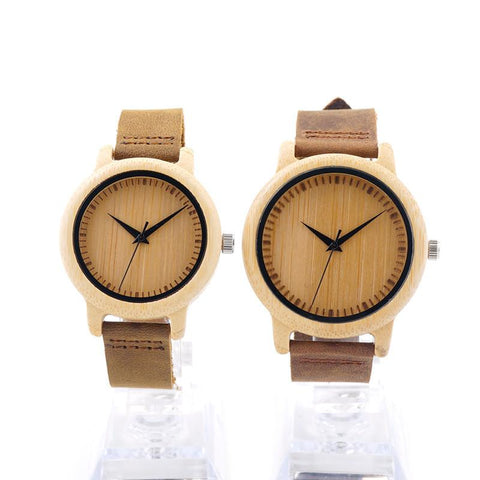Natural Bamboo Couples Watches