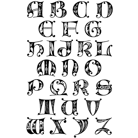 Alphabets - Beeswax Rubber Stamps