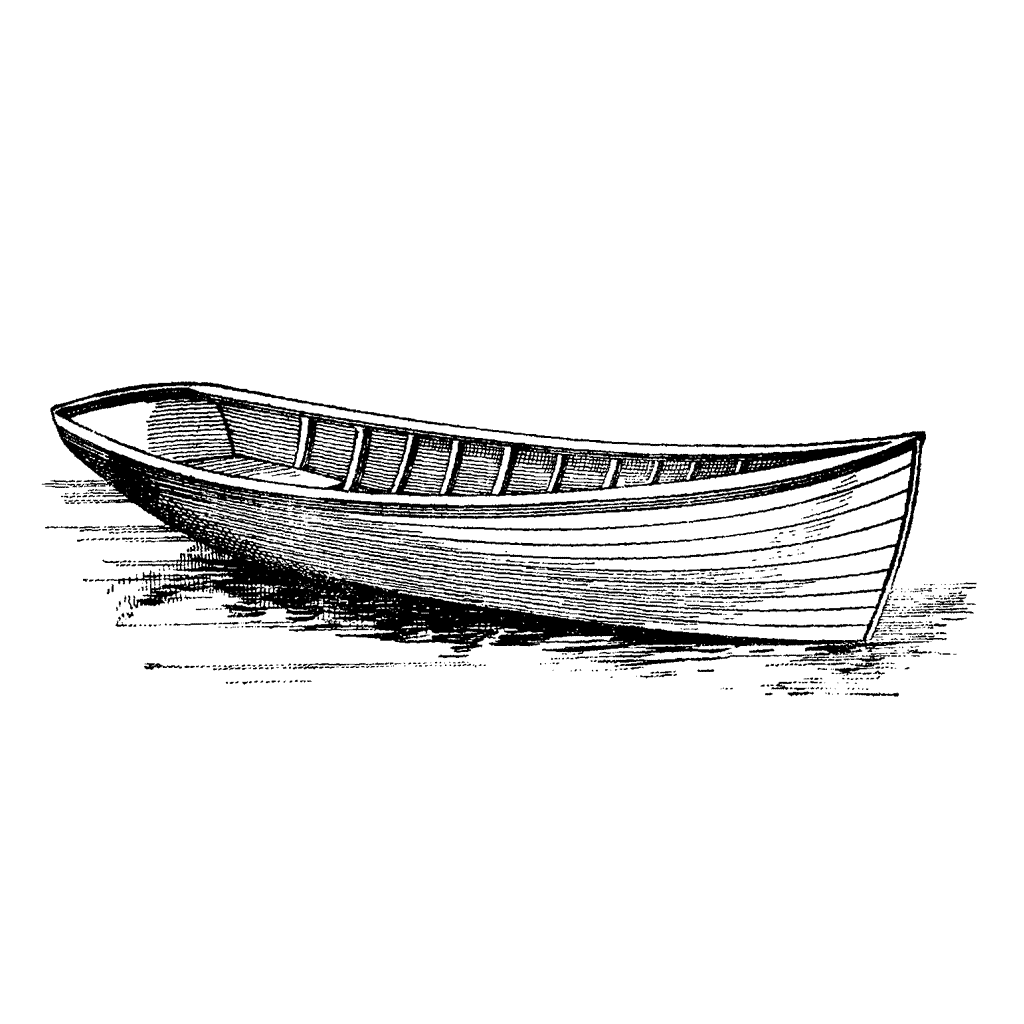 Row Boat 600E - Beeswax Rubber Stamps