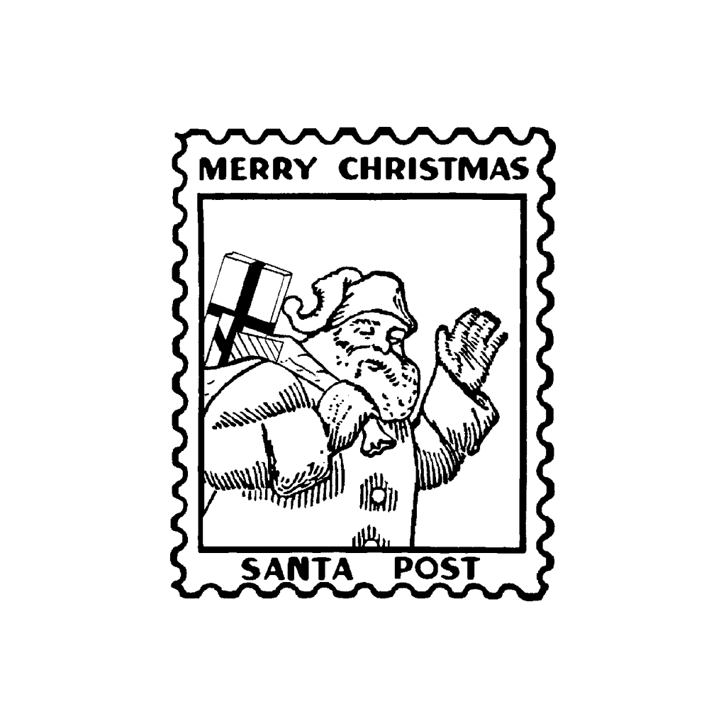 Santa Post 531f Beeswax Rubber Stamps