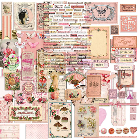 Pink Ephemera Embellishment Pack - 7435