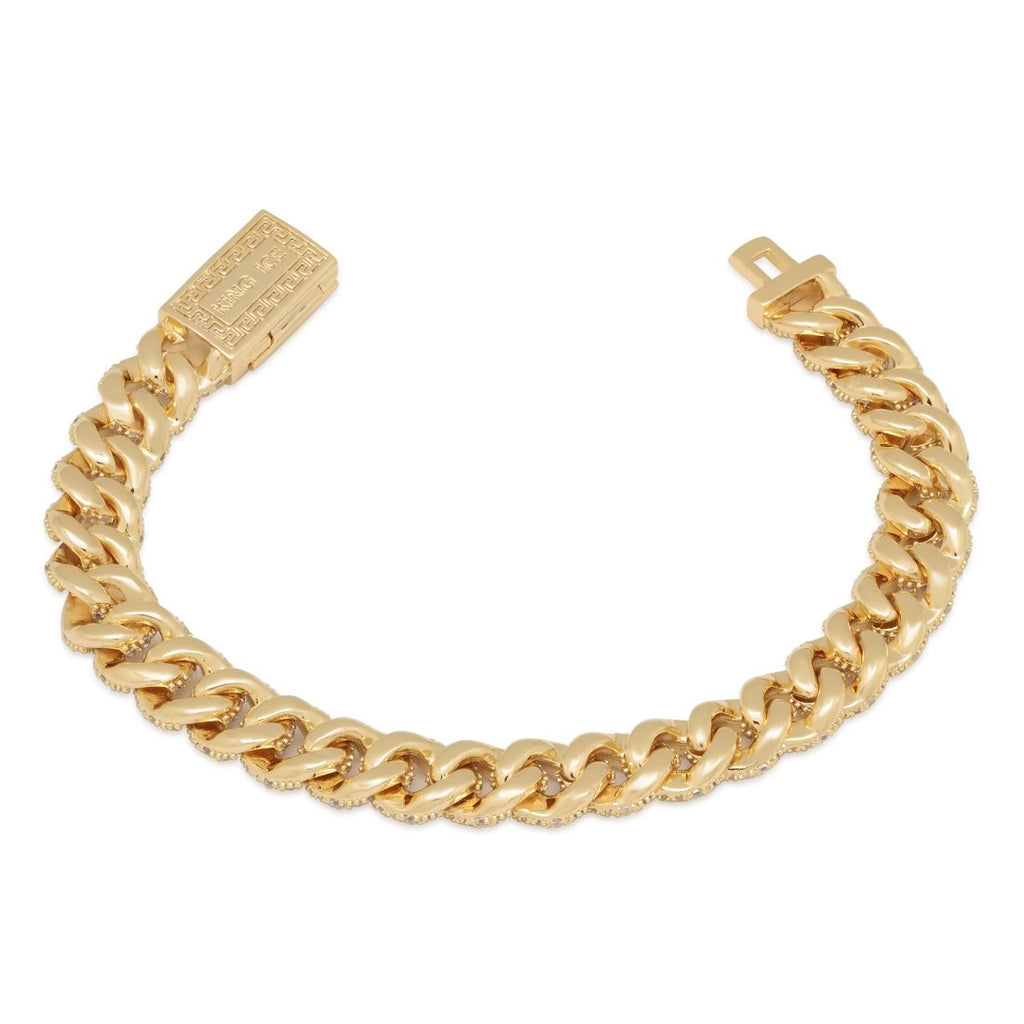 10mm Iced Miami Cuban Link Bracelet | Hip Hop Bracelets – King Ice