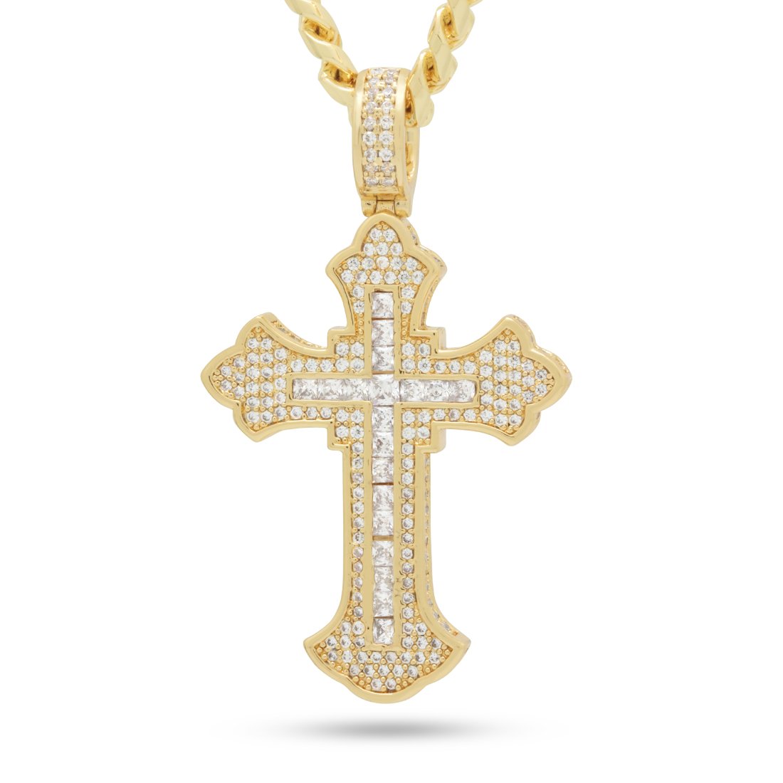 Fleur De Lis Cross Necklace 2pac Jewelry King Ice